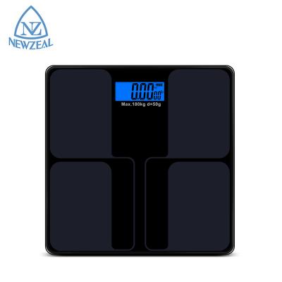 China Hot Selling AAA Bathroom Scales 180Kg Battery ABS Plastic Glass Backlit Bathroom Scale Digital Body Weight Scale for sale