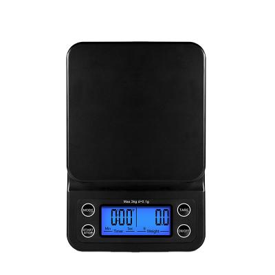 China New Digital Calorie 3kg 3000G Electronic Coffee Drip Scale Weight Measuring 70% OFF Electronic Scale With A Timer for sale