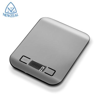 China Weight Measuring 5Kg LCD Backlight Display ABS Digital Kitchen Scale Plastic Food Scale for sale