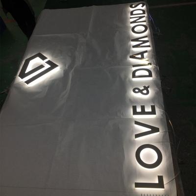 China 2022 New Arrival Jewelry Shop Door Advertising Letters Front Side Lit Acrylic Led Channel Letter for sale