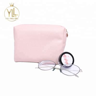 China Wholesale Light Pink Fashion Cosmetic Bag Make Up Pouch For Girls for sale