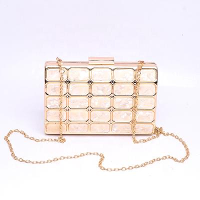 China Acrylic Women Clear Bag Acrylic Clutch With Handle for sale