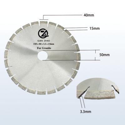 China 350mm High Speed ​​14inch High Frequency Welded Long Working Life Stone Diamond Circular Saw Blade For Cutting Granite Discs for sale