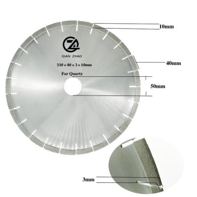 China Hot Quality Quartz China Sale 14 Inch 350mm Diamond Circular Saw Blades Good For Cutting Hard Quartz Stone for sale