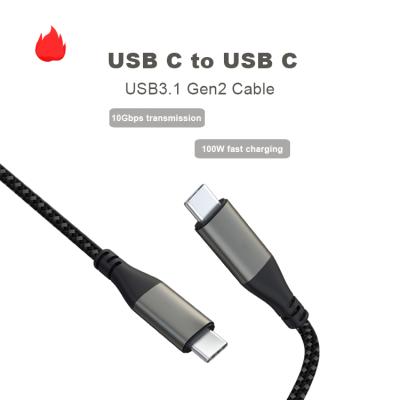 China Mobile Phone 10Gbps USBC Cable 20v 5a 100W Bilateral Transmission USB31 USBC Gen2 Fast Charging Data Cables for macbook for sale