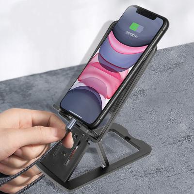 China Adjustable Quality Plastic Cell Phone Holder, Non-Slip Adjustable Portable Cell Phone Desk Stand Compatible With iPhone iPad for sale