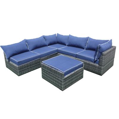 China Modern Outdoor Garden Patio Furniture Sectional 6PC Sofa Set for sale