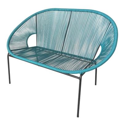 China Modern Outdoor Wicker Metal Acapulco Loveseat Egg Rattan Stackable Modern Patio Chair for sale