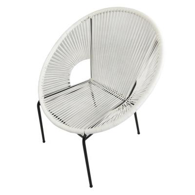 China Modern Indoor Outdoor Wicker Rattan Metal Patio Stackable Modern Acapulco Chair for sale