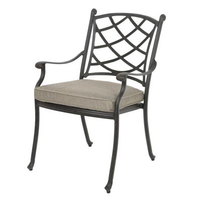 China Traditional Outdoor Garden Backyard Restaurant Cast Aluminum Dining Chairs for sale