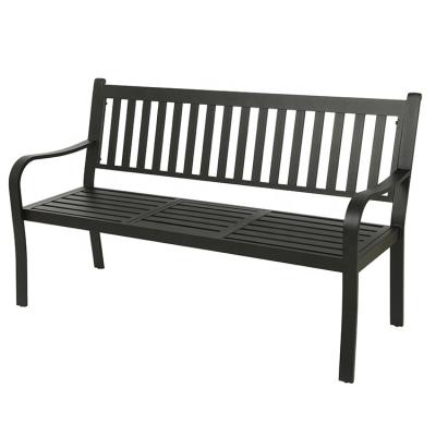 China New Traditional Style Park Yard Outdoor Furniture Cast Aluminum Frame Porch Patio Bench for sale