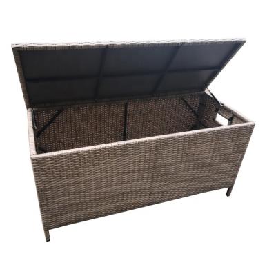 China Outdoor Grocery Organizer Patio Garden Furniture Cushion & Cushion Rattan Container Wicker Deck Storage Box for sale