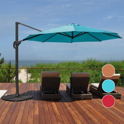 China With 360 Degree Outdoor Rotation 10FT Series Cantilever Offset Hanging Patio Roma Umbrella With 360-Degree Rotation for sale