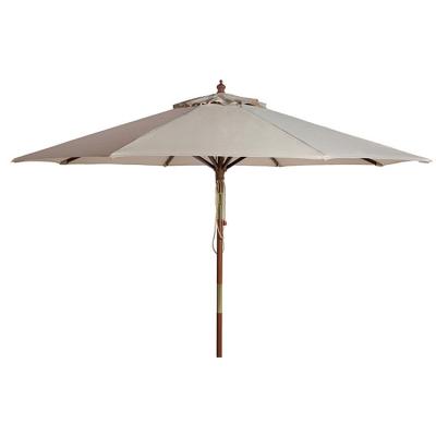 China Contemporary Wholesale 8PC Pole Casual Folding Outdoor Patio Parasol Wooden Garden Umbrella for sale