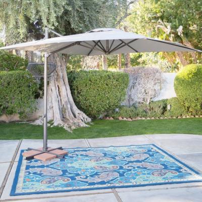 China New Roma Offset Parasol Contemporary UV Protected 10 Ft Square Outdoor Hanging Umbrella for sale