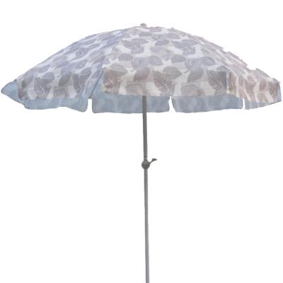 China Sandy Beach Printing Sunshade Small Patio Flower Contemporary Outdoor Beach Umbrella for sale