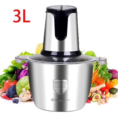 China Viable Kitchen Meat Food Grinder 2l 3l Mini Portable Automatic Vegetable Multifunctional Electric Food Cleaver Stainless Steel Food Cleaver Machine for sale