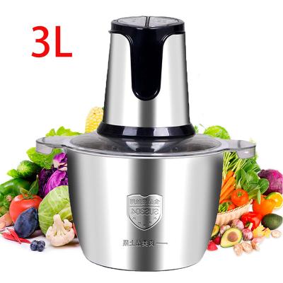 China German Home Use Mini Meat Cleaver Meat Grinders Stainless Steel Mixer 2L 3L Electric Household Use Chopper Machine for sale