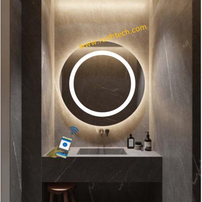 China Modern Fogproof Wall Mirror Round Shield Mirror Heater For Bathroom for sale