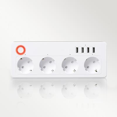 China Wholesale Everwhere 4 Plug Smart Power Strip For Home Office for sale