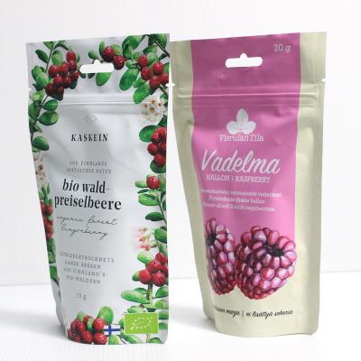 China Recycled Materials Custom Printed Matte Back Up Color Pouch Aluminum Foil Mylar Coffee Bags Tea Food Packaging Plastic Bags With Zip Lock for sale