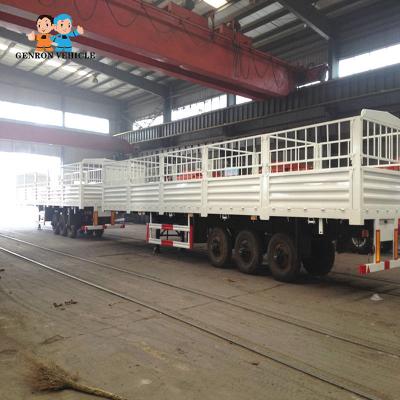 China Barrera 45 de tragante abierto Ton Shipping Container Transport Trailer en venta