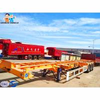 中国 高力13T FUWAの車軸12m貨物船積みの平面トラックのトレーラー 販売のため