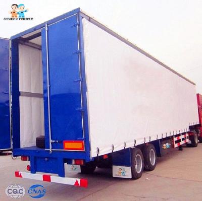 China Publicidad multifuncional los 40ft FUWA Axle Curtain Side Trailers en venta