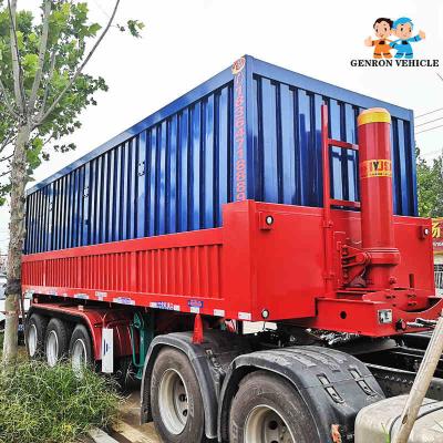 Cina 3 assi Tipper Semitrailer Used To Delivery posteriore resistente i contenitori da 20 FT con la sospensione meccanica in vendita