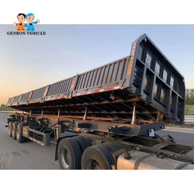 Cina Lato Tipper Dump Semi Trailers dell'asse 50m3 del quadrato di FUWA in vendita