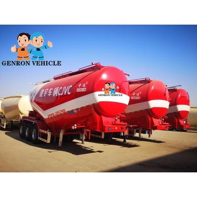 China Pneumatische 3 Achse Sambias 6mm 60 Ton Cement Bulk Carrier Trailer zu verkaufen