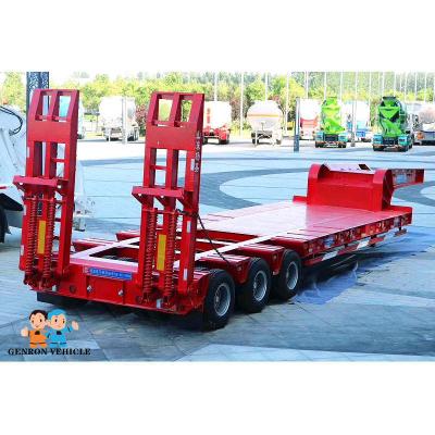 China 16 remolque bajo del camión de la cama del árbol el 12M de Wheeler Red 13T FUWA 80t en venta