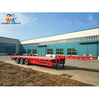 China Remolques bajos resistentes desmontables de la cama de Lowboy 50t 13000m m en venta