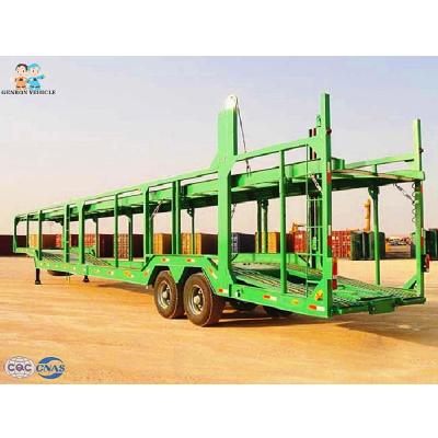 China Safe Half Hanging Lowboy Genron Semi Car Hauler Trailer for sale