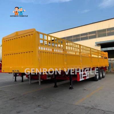 China 50T que carga la cerca Semi Trailer del transporte de cargo de 3 árboles en venta