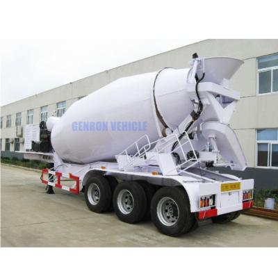 China 14m3 Construction Truck Trailer Semi Trailer Mounted Concrete Mixer for sale