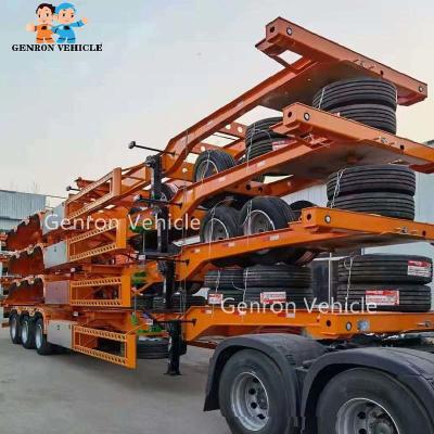 China Skelett-halb Trailer 45ft Behälter-Q235 mechanisch/Luft-/Blockwagen-Suspendierung zu verkaufen