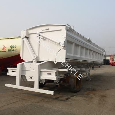 China Diesel Drop Side Wall Semi Tanker Trailer Dump Truck Export To Australia for sale