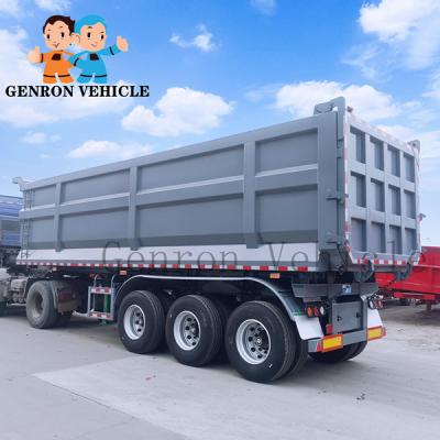 Cina 3 assi 80 tonnellate cadono Tipper Dump Semi Truck Trailer posteriore con i pneumatici di vuoto in vendita