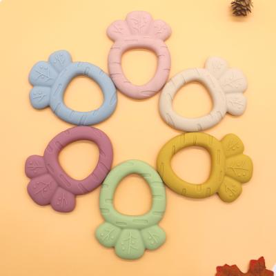 China New Eco-Friendly Wholesale Organic Custom Baby Teether Teether Toys Silicone for sale