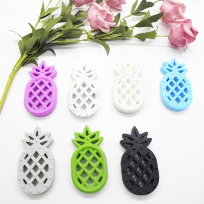 China 2021 Colorful Melikey Teething Toys Food Grade Silicone Teether Pineapple Eco - Friendly Teether for sale