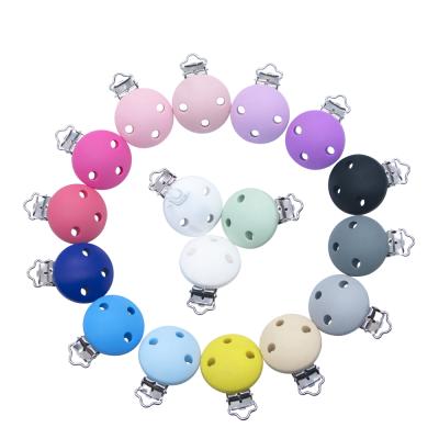 China BPA Free Hot Selling Amazon Silicone Metal Pacifier Clip Newborn Holders for sale