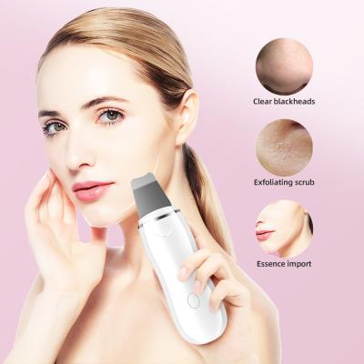 China Best Beauty Face Care Professional Portable Deep Cleansing Spatula Deep Clean Skin Ultrasonic Facial Scrubber for sale