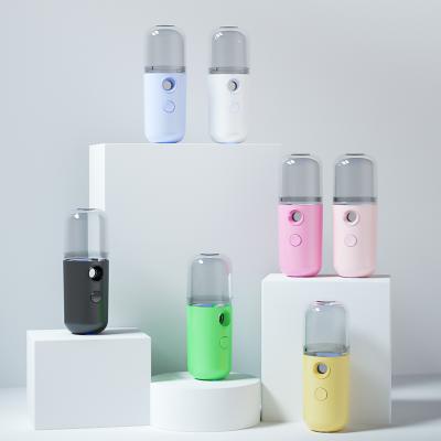 China Wholesale Portable Nano Facial Steamer Sprayer Spa Beauty Mist Mist Bottle Lighting Nano Vaporizer for sale