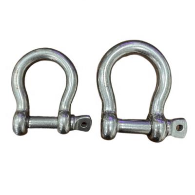 China Eco-friendly Wholesale Stainless Steel Screw Pin Anchor Bow Shackle For Marine Connection for sale