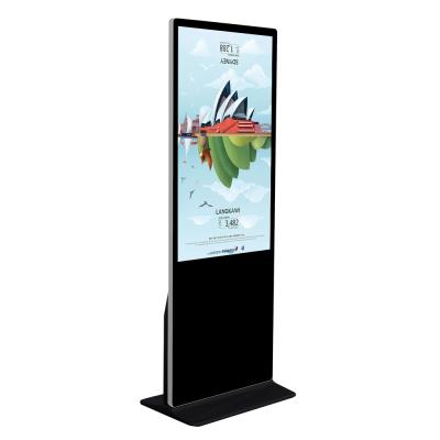 China 55 Inch Indoor Android Indoor Floor Standing Portable Digital Signage Touch Screen Media Player Advertising Display Screen Kiosk for sale