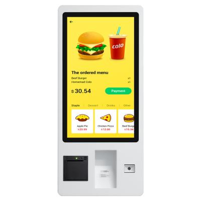 China Restaurnat 27 inch Kiosk Payment Machine and Indoor Wall Mounted Self-Service Kiosk UK #self-checkout machine for sale