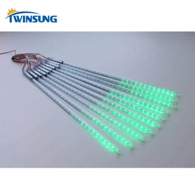 China 10 LED Meteor Light Tubes LED Meteor Shower String Waterproof 50cm Rain Icicle Snowfall Light Christmas Decoration for sale