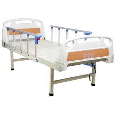 China Hospital Bed Low Price Medical Bed Rates Single Crank Hand Mounted Medical Hospital Bed Sick Bed for sale