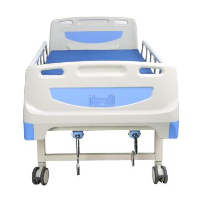 China Commercial Style Hospital Furniture Back Adjustable Patient Steel Manual Beds For Home for sale